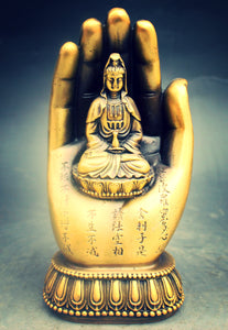 Buddhist Bronze Kwan-yin Bodhisattva. Hand, Buddha Statue