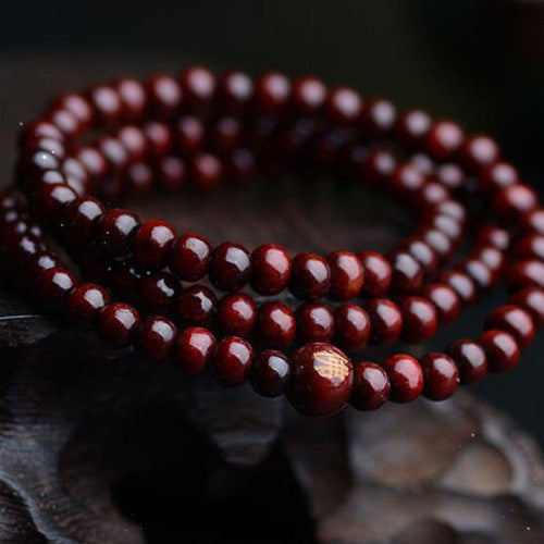 Vintage Sandalwood Buddhist Meditation beads. 108 (1/4 inch/6mm, Wood)